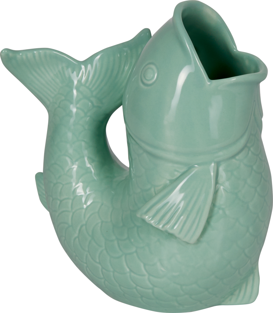 grüne Vase Fisch - I love my Ocean