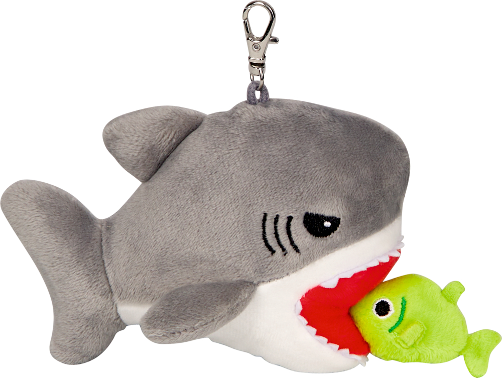 grau, Zappel-Hai Anhänger - Capt'n Sharky