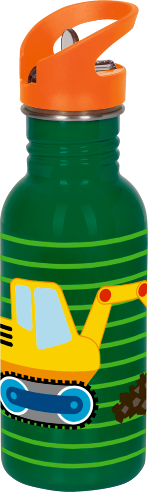 Edelstahltrinkflasche Bagger (Wenn ich mal groß bin) (ca. 0,5 l)