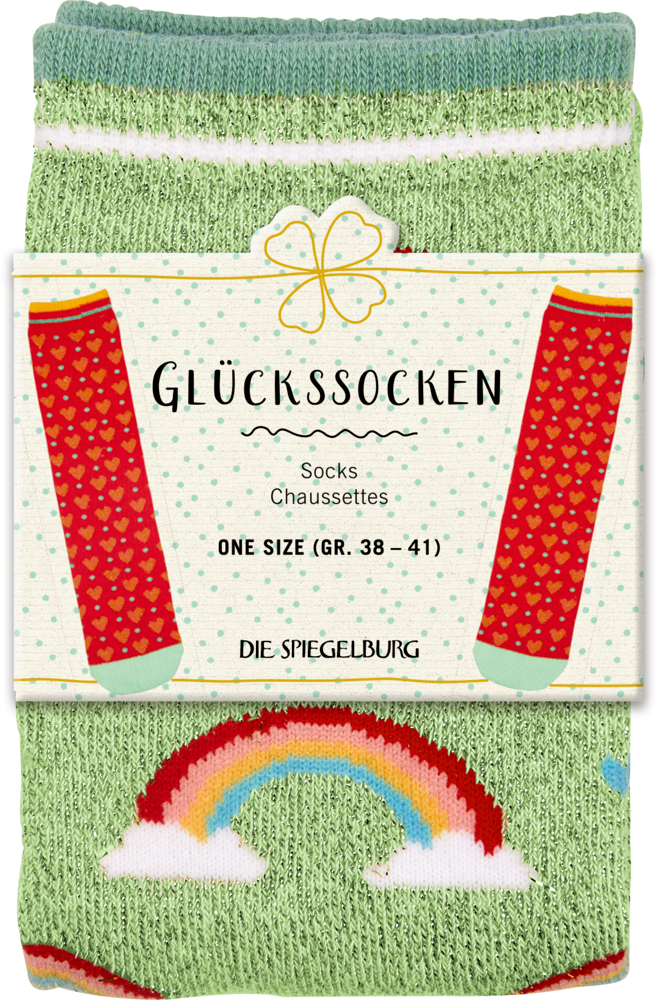 grün, Glückssocken (one size/Gr. 38-41) - Viel Glück