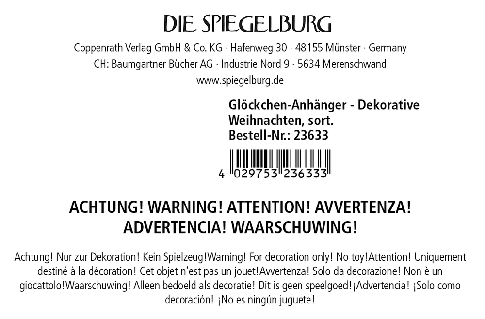 Glöckchen-Anhänger - Dekorative Weihnachten