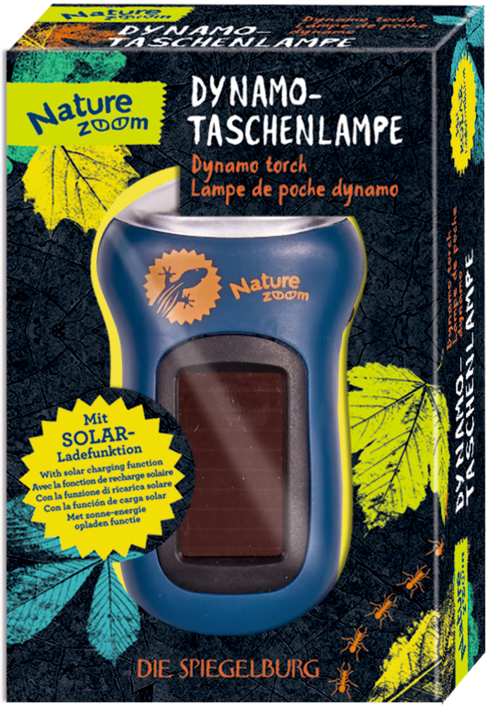 Dynamo-Taschenlampe Nature Zoom (blau)