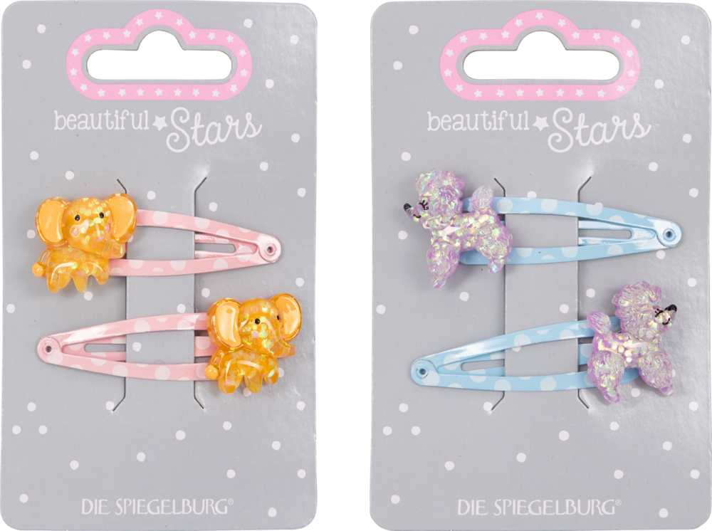 Haarclip Elefant oder Pudel - beautiful Stars
