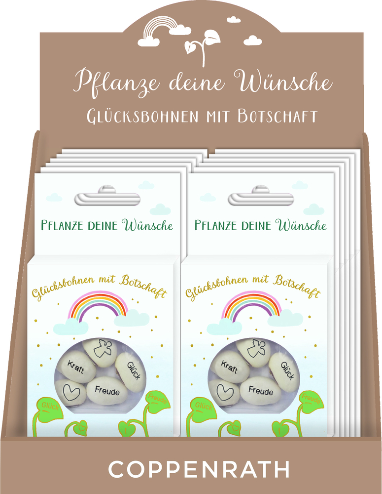 Geprägte Saatbohnen - Pflanze deine Wünsche (Glücksbohnen)