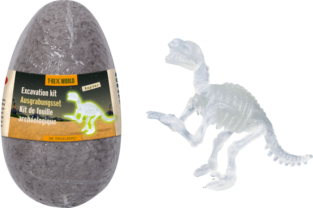 Ausgrabungsset Figur im Ei (nachtleuchtend) T-Rex World