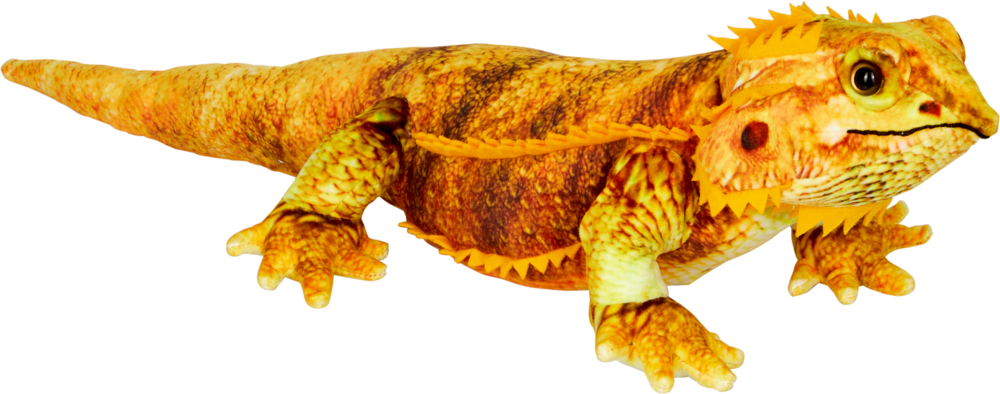 Bartagame - Nature Zoom Wild Realistisches orange-braunes Plüsch-Eidechsenspielzeug mit strukturierten Schuppen und detaillierten Merkmalen.