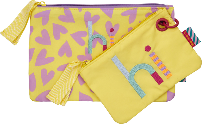 gelb/flieder, Allzweck- & Kosmetiktäschchen Taschenzauber