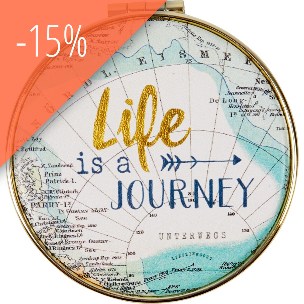 Taschenspiegel "Life is a journey" Reisezeit