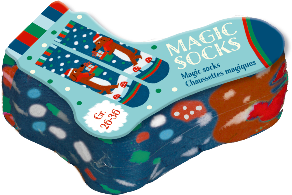 blau, Magic Socks (one size/Gr. 26-36) - Lasst uns froh & munter sein