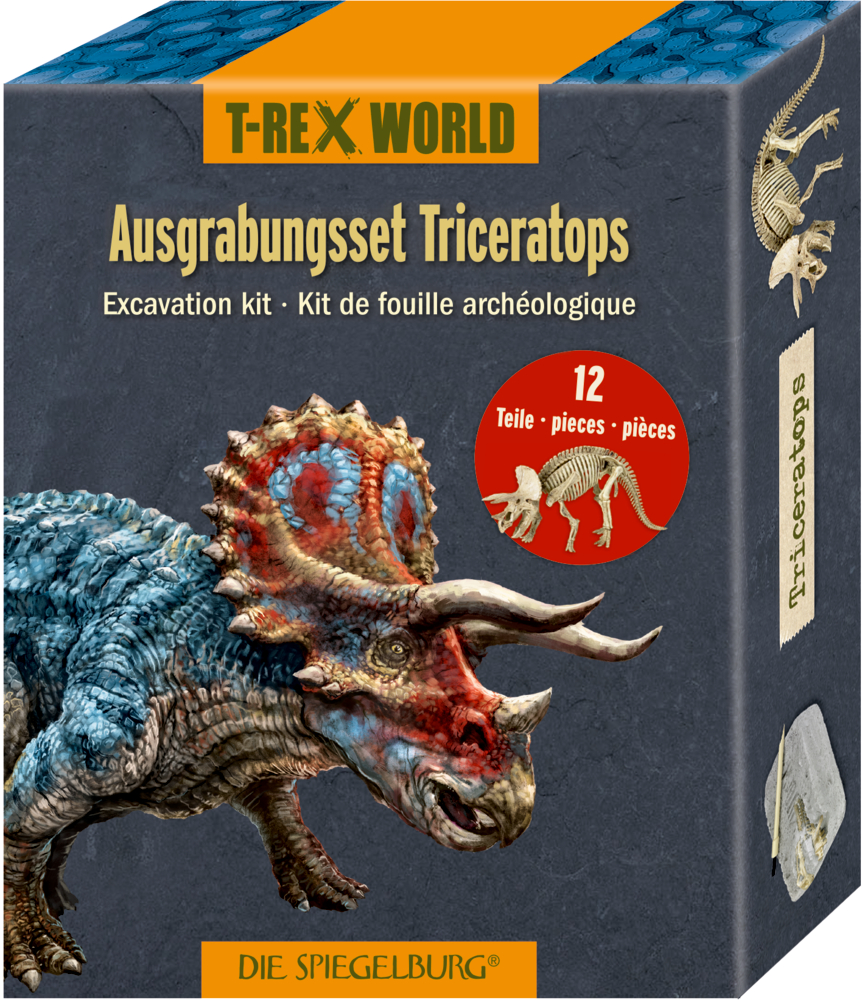 Ausgrabungsset Triceratops T-Rex World (ca.18x7x4 cm)