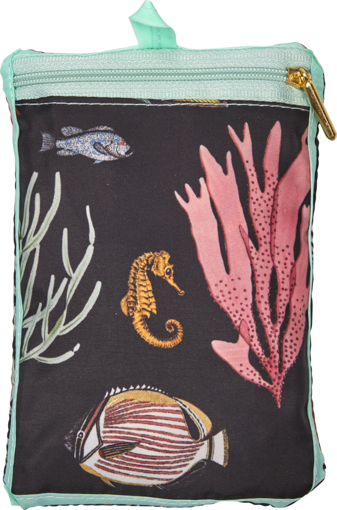 Faltshopper Fische "I love my Ocean", dunkel (nachhaltig aus Recycling-Material)