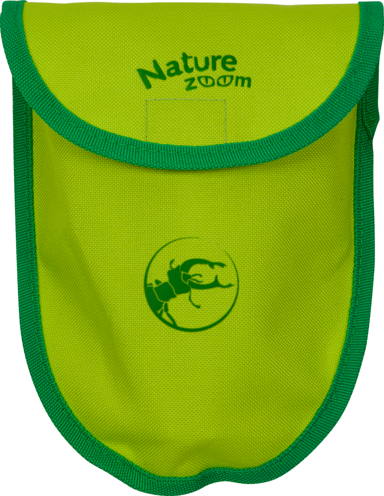 Helle grüne Nature Zoom Tasche mit Käferabbildung.