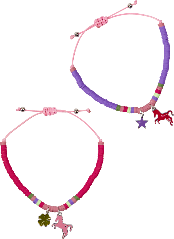 Armband Pferdefreunde (mit bunten Disc-Perlen)