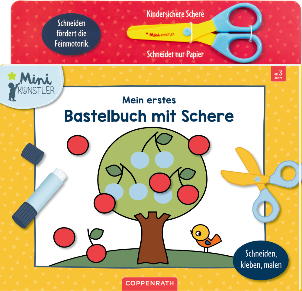 Mein erstes Bastelbuch mit Schere: Schneiden, kleben, malen (Mini-Künstler)