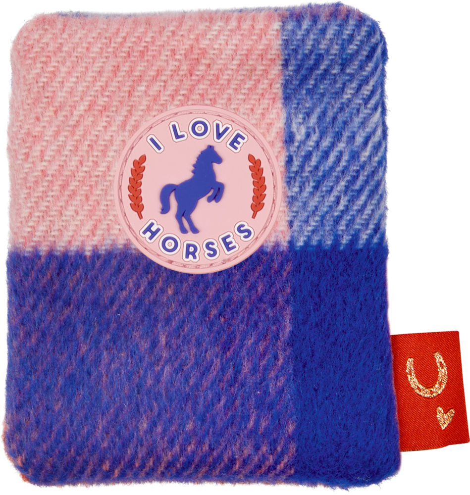 rosa/blau, Wärmekissen College I LOVE HORSES
