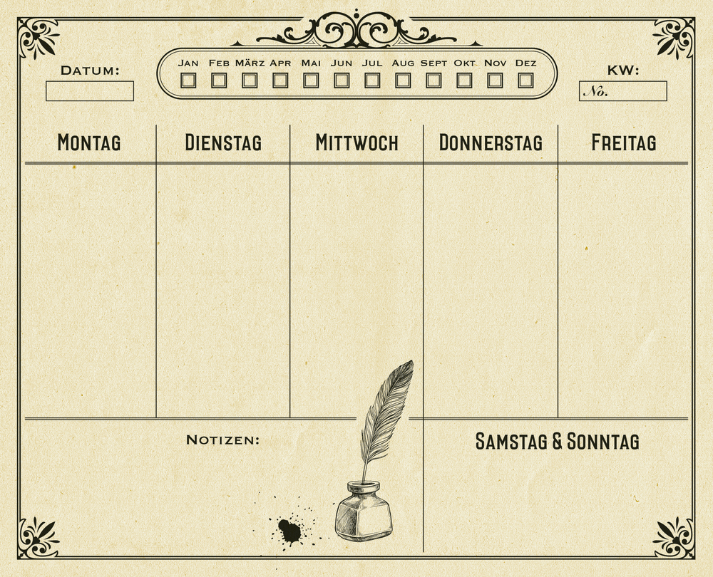 Wochenplaner - Genial geplant (Sherlock Holmes) Wochenplaner - Genial geplant (Sherlock Holmes)