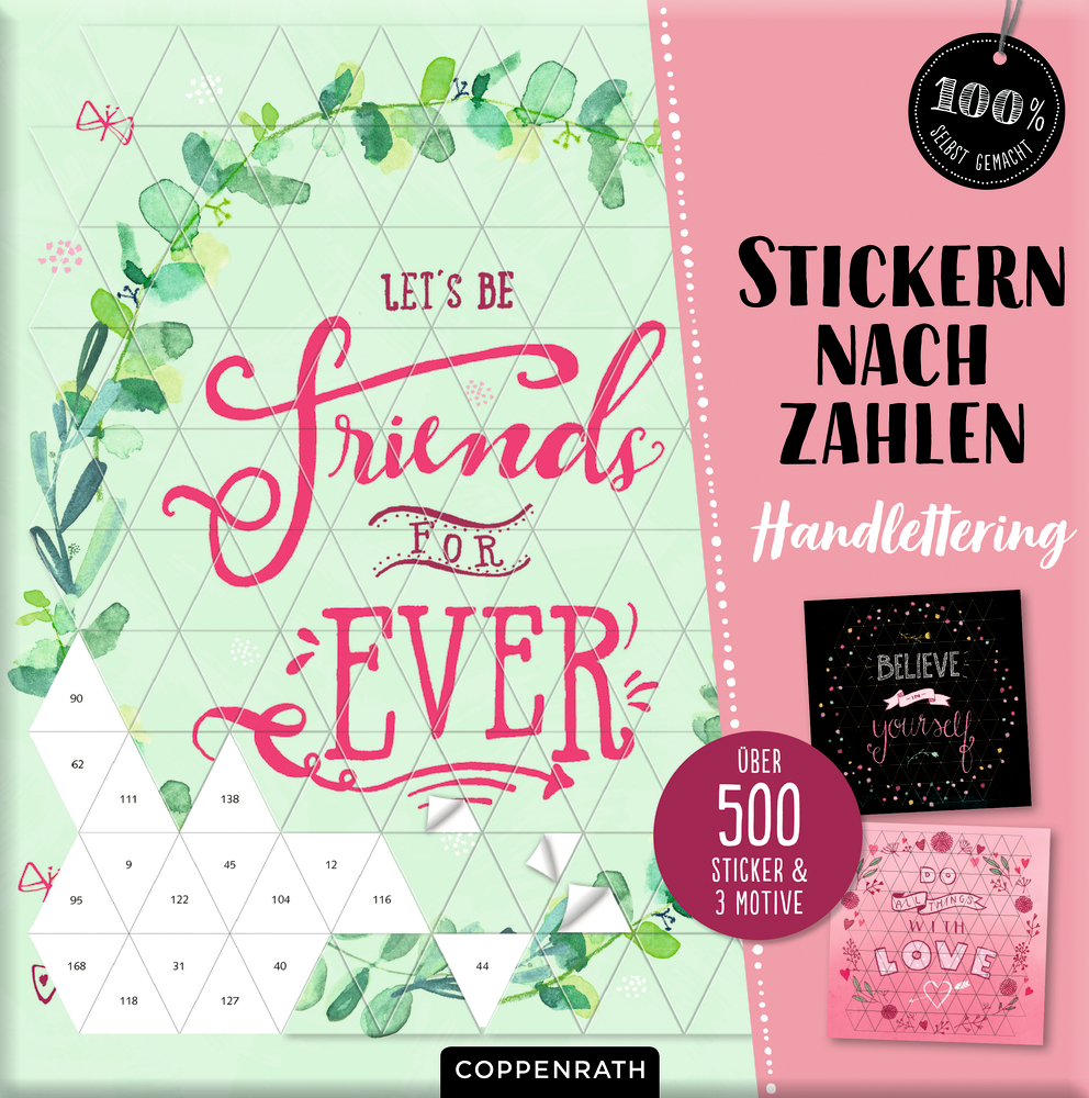 Stickern nach Zahlen - Handlettering-Look (100% selbst gemacht)