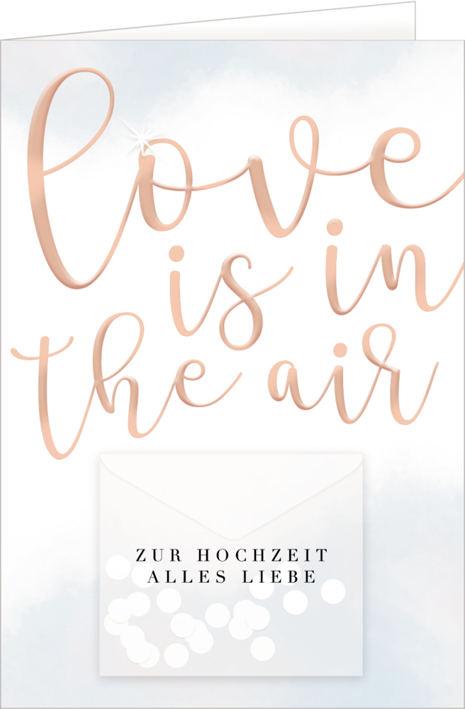 Grußkarte - Love is in the air (Hochzeit)