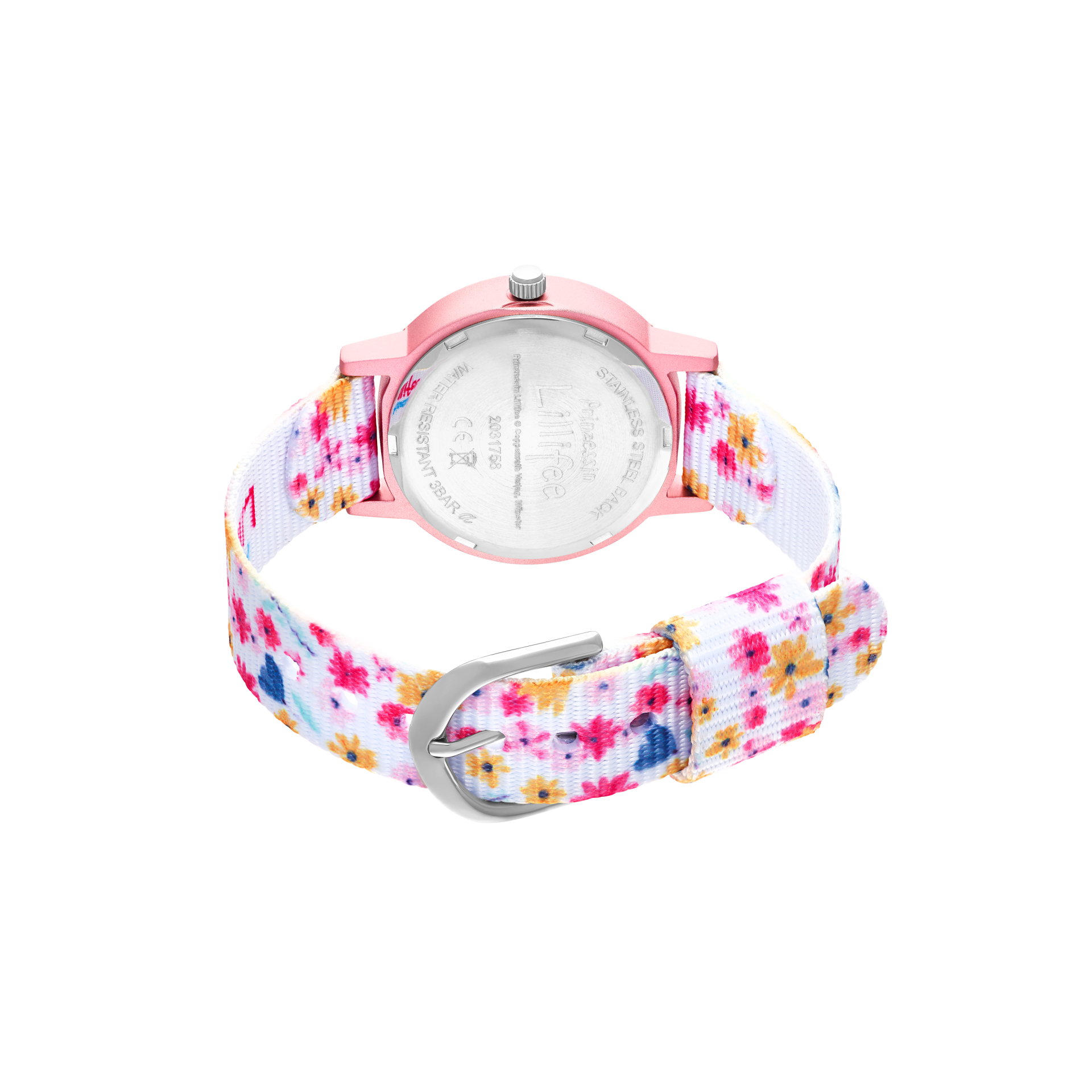 rosa/weiß, Armbanduhr Prinzessin Lillifee (Lizenzmarke Amor)