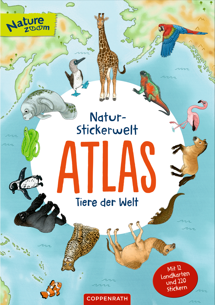 Natur-Stickerwelt: Atlas - Tiere der Welt (Nature Zoom)