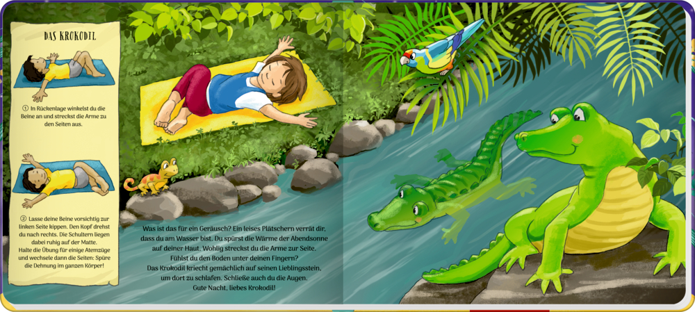 Schlafanzug-Yoga - Kinderyoga-Bilderbuch mit Poster Schlafanzug-Yoga - Kinderyoga-Bilderbuch mit Poster