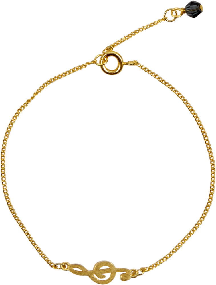 goldenes Armband All about music (Violinschlüssel)