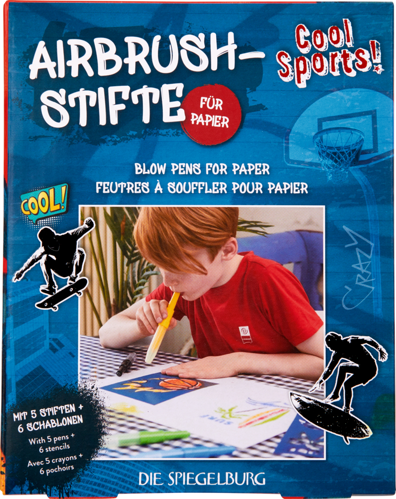 Airbrush-Stifte für Papier - Cool Sports!