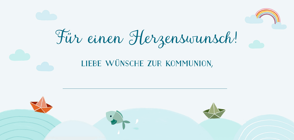 Kuvert für Geld- oder Gutschein: Alles Gute zur Kommunion