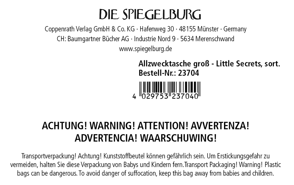 hellbraun/Herzen, Allzwecktasche groß - Little Secrets