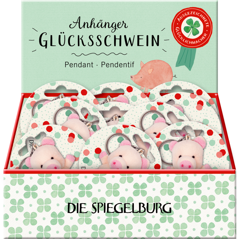 Anhänger Glücksschwein (Plüsch) Viel Glück