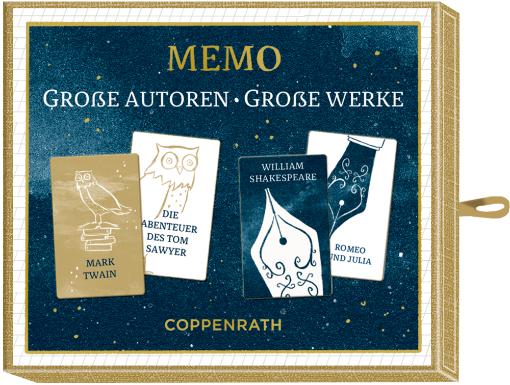 Schachtelspiel: Memo "Große Autoren - Große Werke" BücherLiebe!