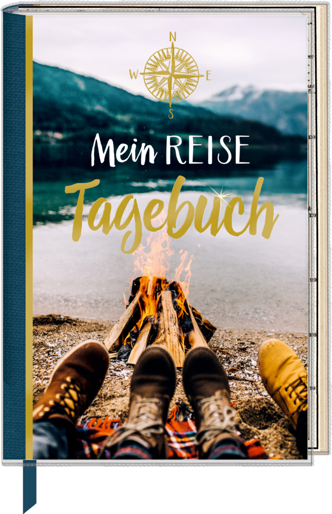 Eintragbuch mit Sammeltasche Mein Reisetagebuch (Reisezeit/Lagerfeuer)