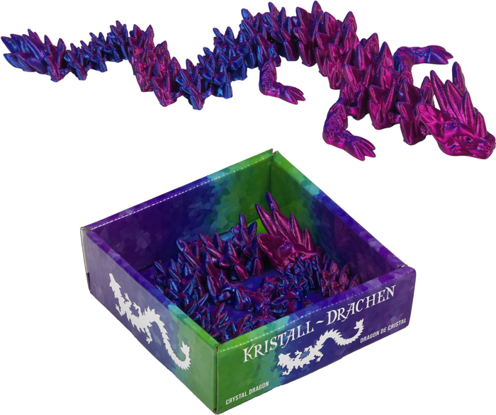 lila/blau, Kristall-Drache