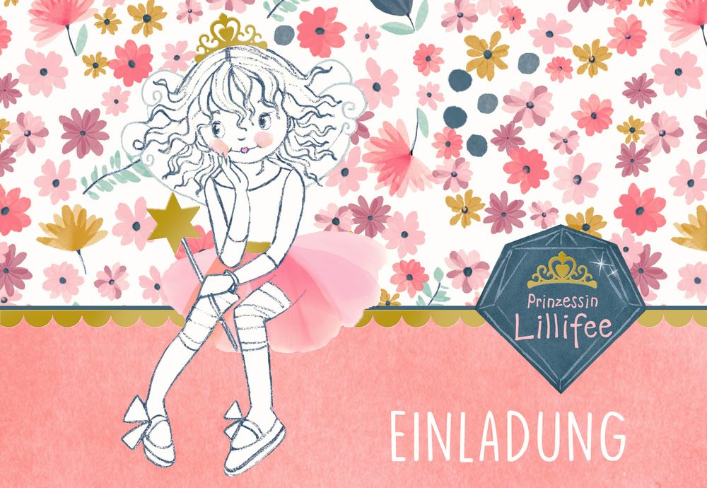 Einladungskarten - Prinzessin Lillifee (10 Karten + Umschläge)