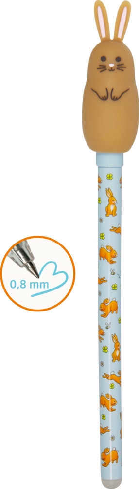 Hasenstift mit Detailansicht der 0,8 mm Mine.