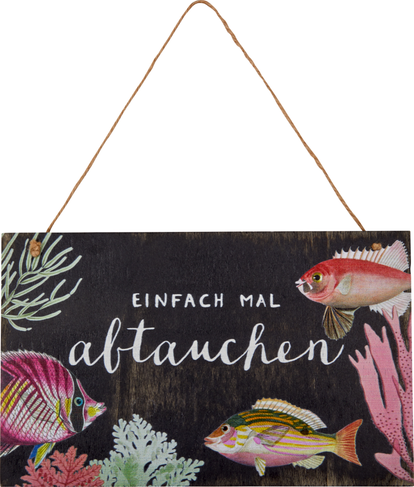 Holzschild - Einfach mal abtauchen "I love my Ocean"