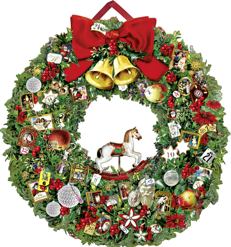 Festlicher Weihnachtskranz, Adventskalender (Behr)