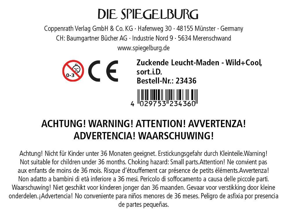 Zuckende Leucht-Maden - Wild+Cool