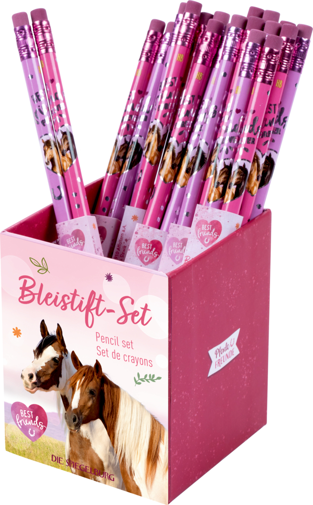 Bleistift-Set Best friends - Pferdefreunde