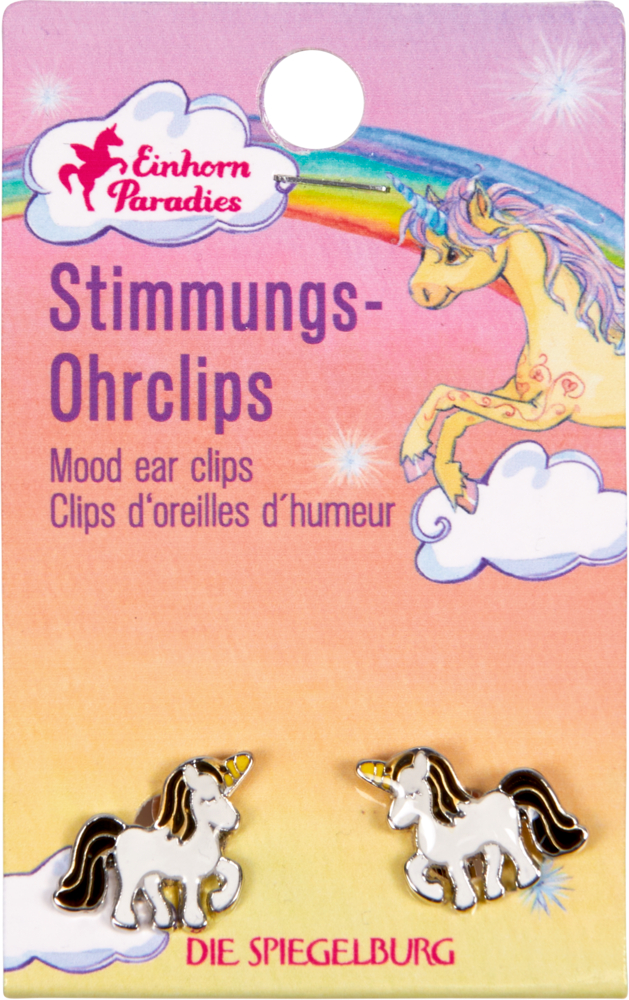 Stimmungs-Ohrclips Einhorn-Paradies