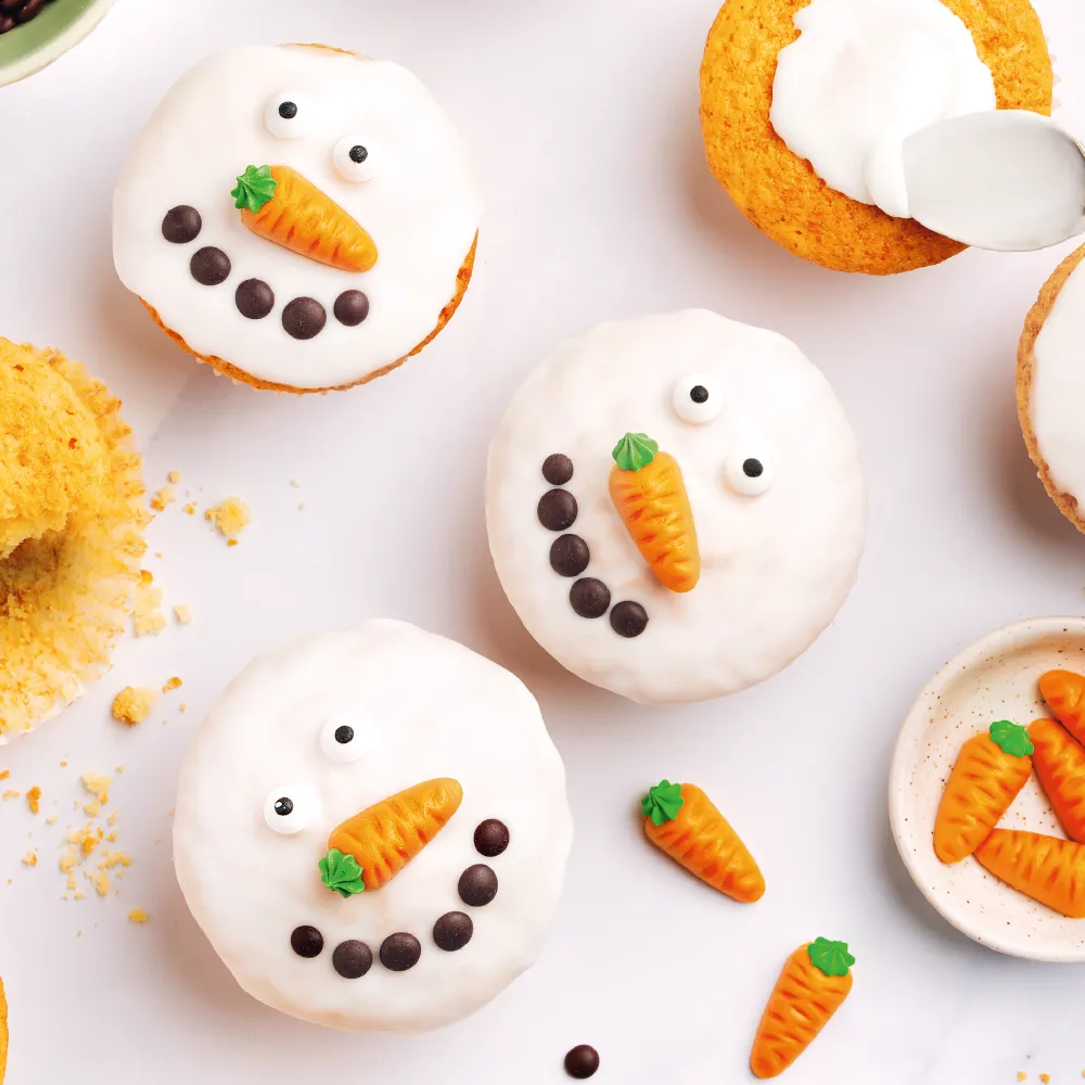 Schneemann-Muffins