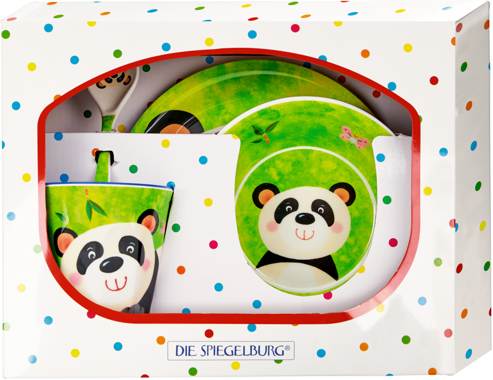 Melamin-Geschenkset Panda - Freche Rasselbande