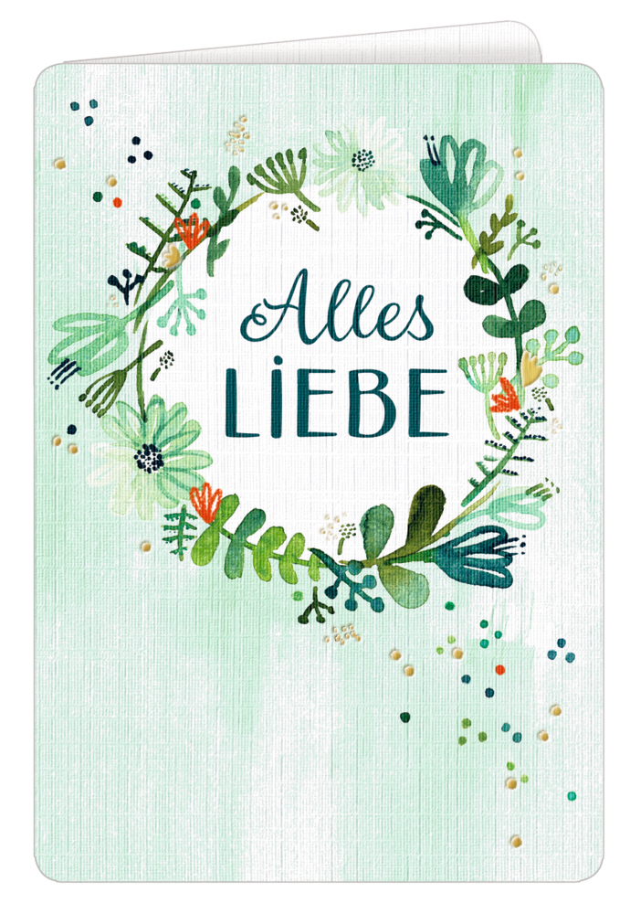 Grußkarte mit Kuvert - All about green