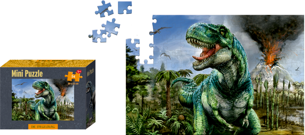 Mini-Puzzle T-Rex World (54 Teile)