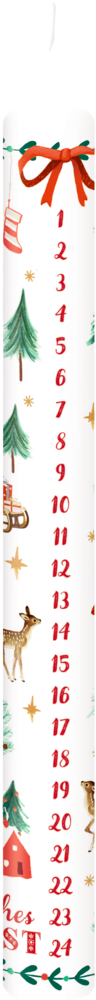 Advent, Advent, ein Lichtlein brennt - Adventskalender-Kerze