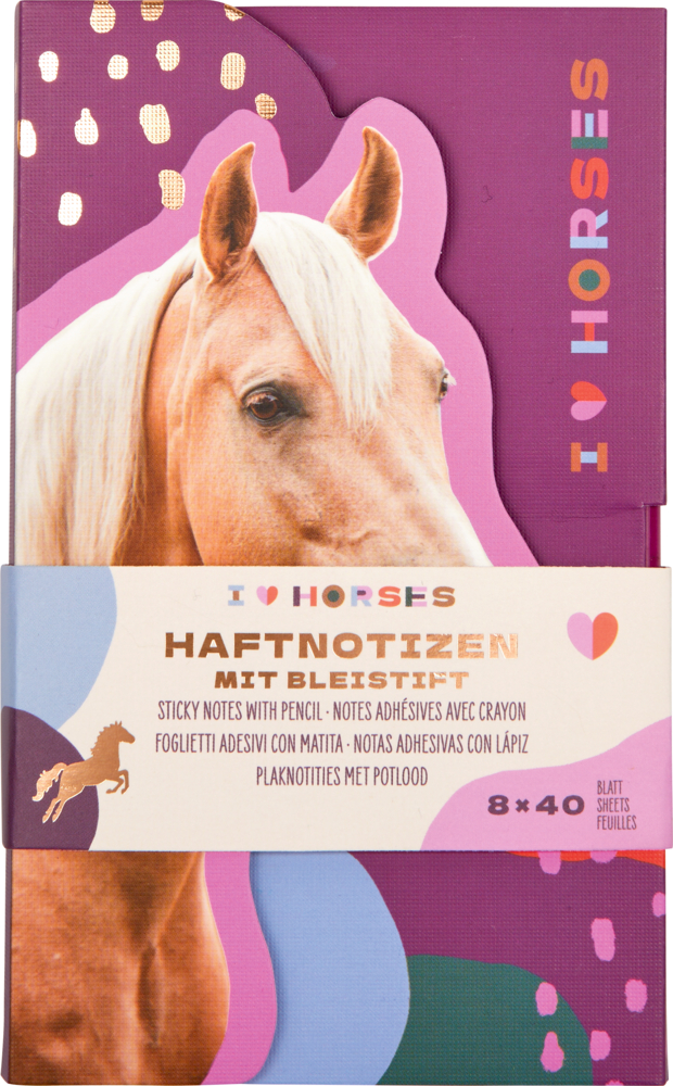 Haftnotizen mit Bleistift - I LOVE HORSES Haftnotizen mit Bleistift - I LOVE HORSES