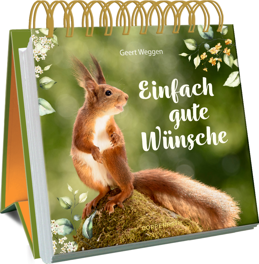 Großes Spiralaufstellbuch: Einfach gute Wünsche (Eichhörnchen)