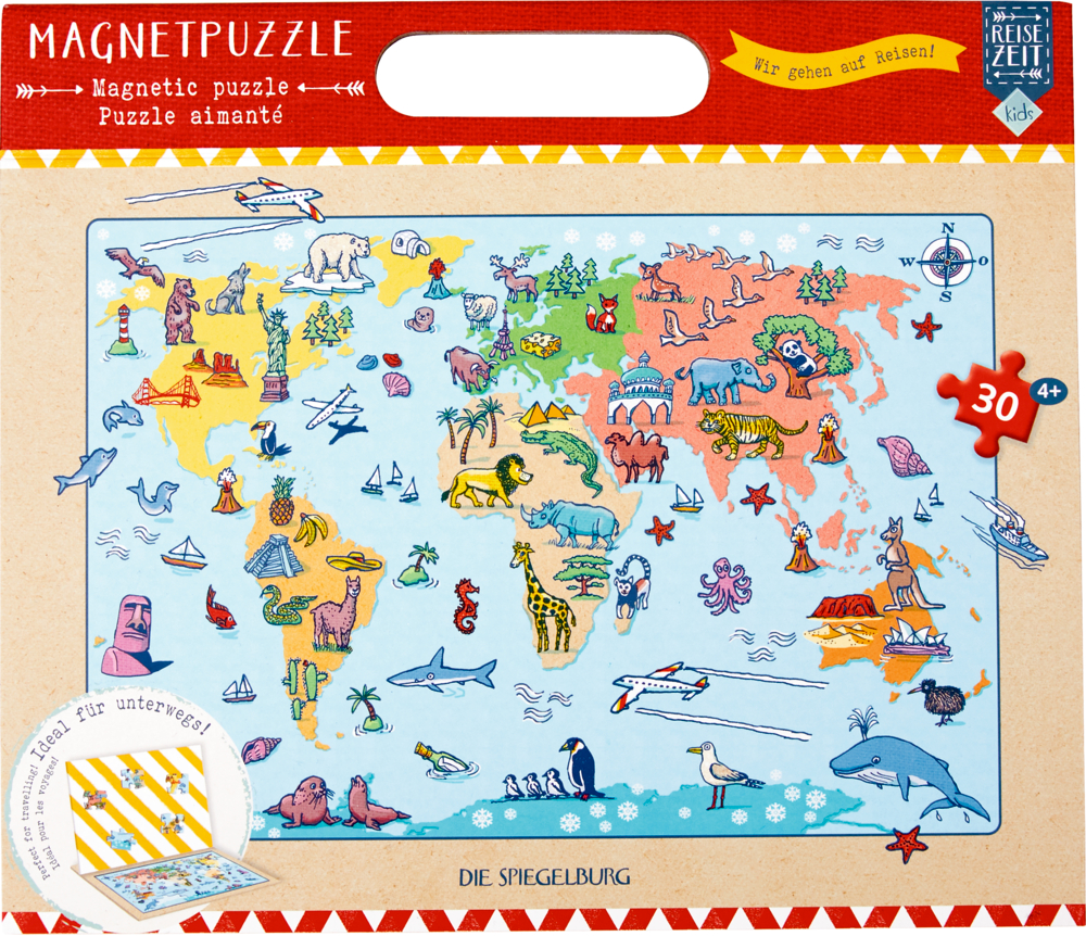 Magnetpuzzle Wir gehen auf Weltreise! Reisezeit Kids (30 Teile)