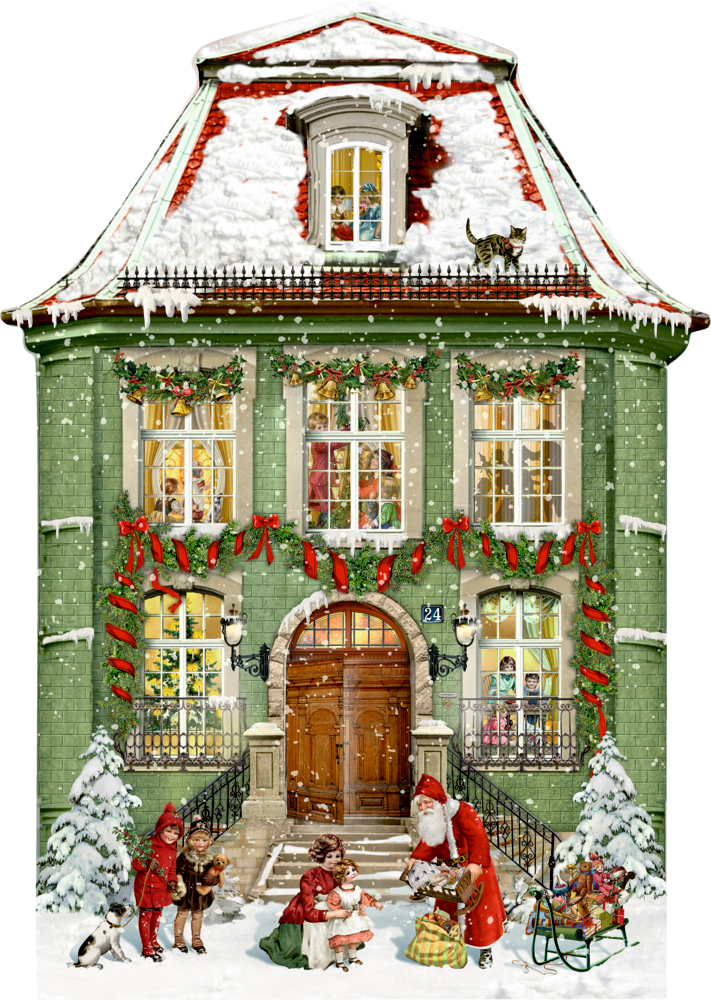 Zauberhaftes Weihnachtshaus, Wand-Adventskalender  A3 (Behr)