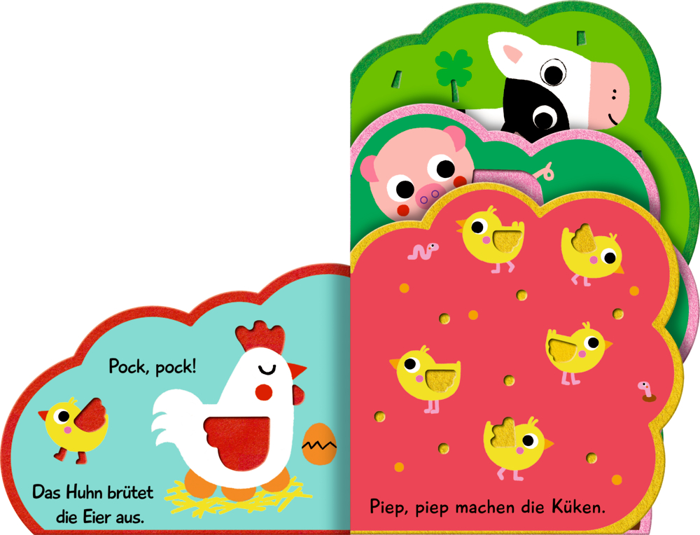 Mein Filz-Fühlbuch: Kikeriki! Wer wohnt auf dem Bauernhof? 